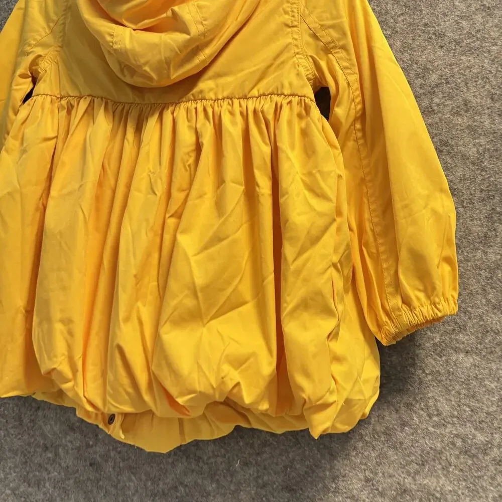 Polo Ralph Lauren Jacket Girls 4 Yellow Hooded Button Raincoat Vintage
